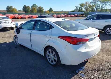 2011 Hyundai Elantra Limited z USA, uszkodzony, nr VIN 5NPDH4AEXBH053256